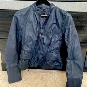 INC faux leather jacket